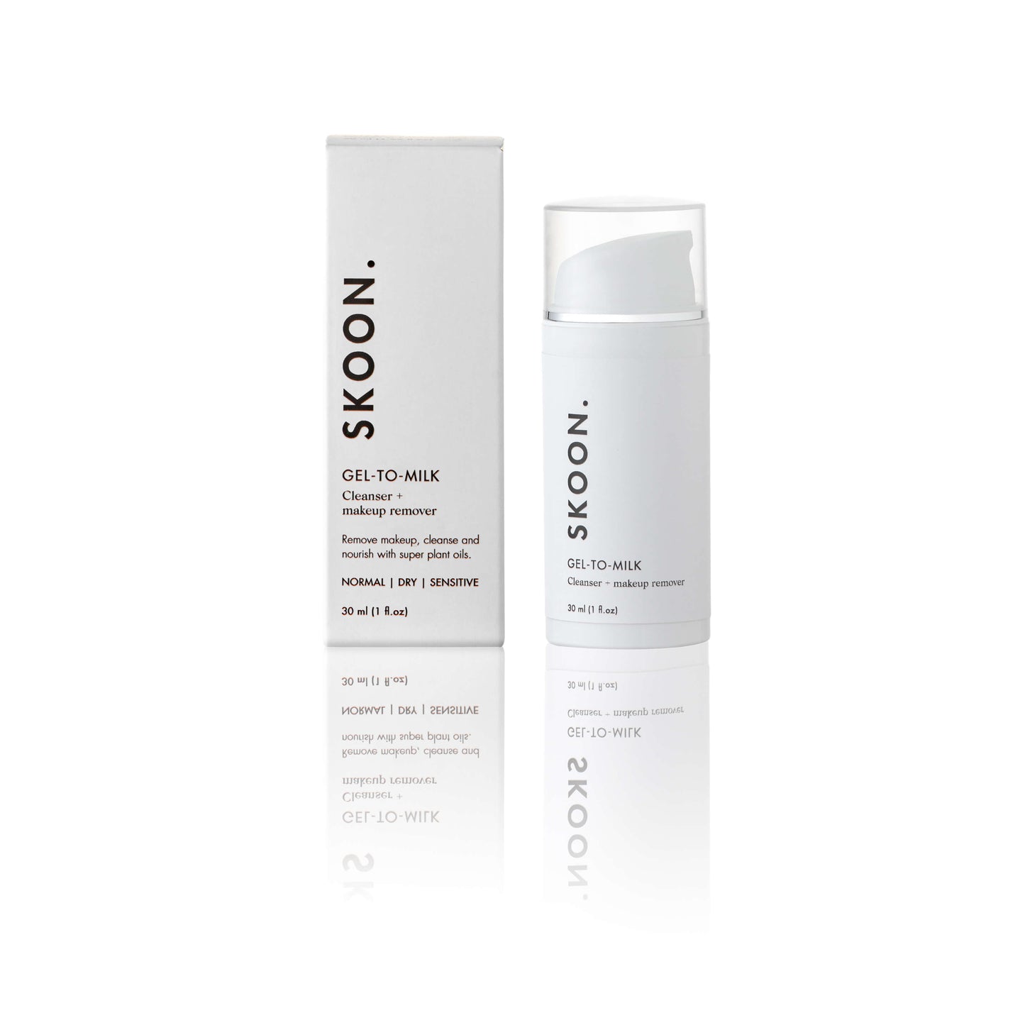 SKOON. GEL-TO-MILK Cleanser + make-up remover